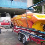 Spider Boat 24V powered by MarineDiesel & MSA 300SXR surface drive. Lago di Como, Italy.