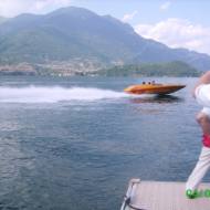 Spider Boat 24V. 78 kts on the Como Lake waters (Italy). Powered by MarineDiesel & single MSA Surface Drive.