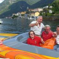 Mr. Eugenio Molinari, the only official Ferrari Boat Racing Team pilot, expressed his satisfaction for the test approving MSA surface drive and finding it very delightfull. Many thanks to Mr. Eugenio Molinari and family!