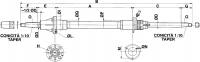 Linea d'asse con testata premitreccia standard